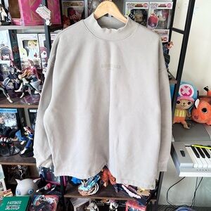 Essentials Fear Of God Sweatshirt Taupe Men’s Size L Oversized Oat
